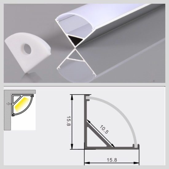 Профиль ML 16*16*2000mm Silver (100pcs)