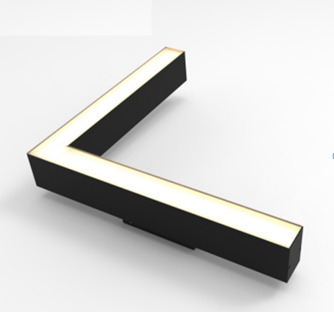 Светильник LINER MAGNETIC S20 Угловой 48V 14.4W 120° 4000K CRI90 OSRAM | Черный корпус L305х305mm