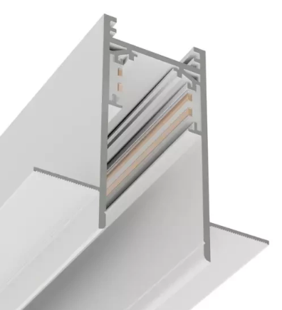 Трековая система встраиваемая MAGNETIC S20 48V 4TRA WHITE 1000x70x52mm