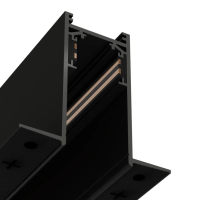 Трековая система встраиваемая MAGNETIC S20 NEW 48V 4TRA BLACK 1500x70x52mm