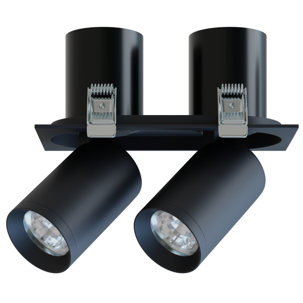 Светильник COLT 2хMR16 GU10 SPOT поворотно-выдвижной | BLACK 100x185mm