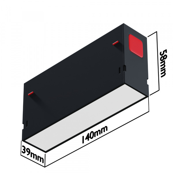 Светильник LINER S39 SMART DIM 10W OSRAM CRI90 TRIX 3000-6000K 120° | BLACK L138x34x58mm