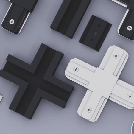 Трековая система серии CITY 2TRA | WHITE 1000x34x19mm | 220V