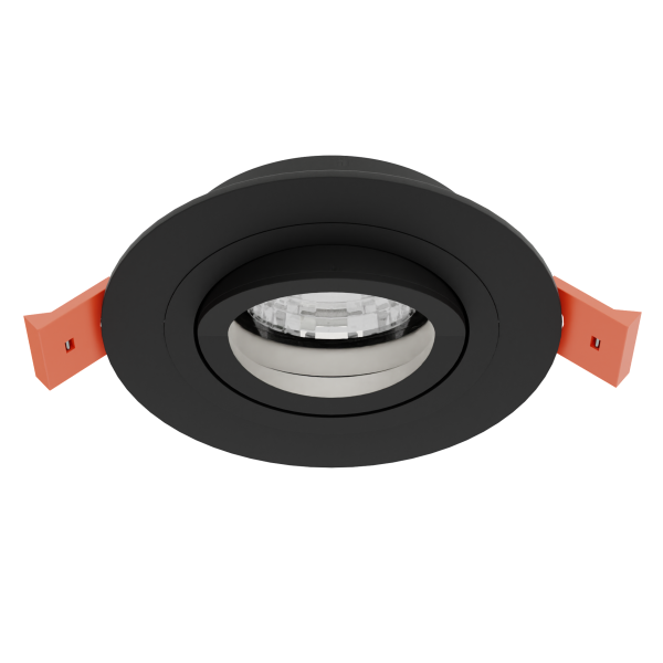 Светильник встраиваемый CITY DL X1 MR16 ALU BLACK | Ø92(77)x25mm