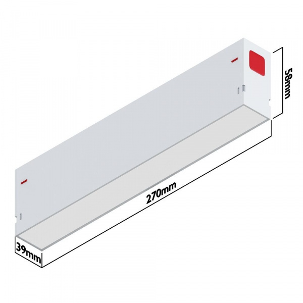 Светильник LINER S39 SMART DIM 20W OSRAM CRI90 TRIX 3000-6000K 120° | WHITE L270x34x58mm