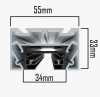 Профиль для натяжных потолков CITY 2TRA 55x33x2000mm