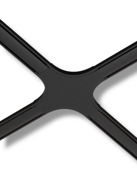 Х- соединитель потолок-потолок для шинопровода H5 Black