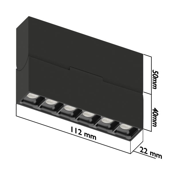 Светильник накладной светодиодный BLACK BOOK 6W OSRAM 36° WW/3000К Белый корпус | 220V