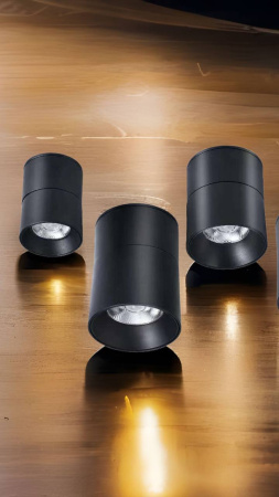 Светильник светодиодный накладной поворотный COLT R70 10W 3000K 36° BLACK Ø70x100mm