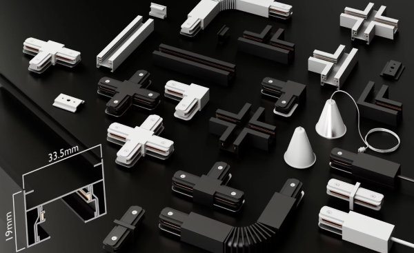 Трековый светильник светодиодный LINER PRO MAX 135W 100° 4000К Черный корпус 1210x100x72mm 2TRA