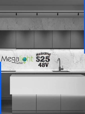 Угловой соединитель профиля для натяжных потолков MAGNETIC S25 200х200mm