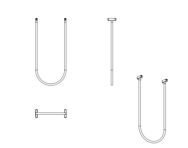 Трековый магнитный св-к TUBE MAGNETIC H4 24V 28W 360° 3000К/4000K/6000К OSRAM | Black Ø22х2000mm