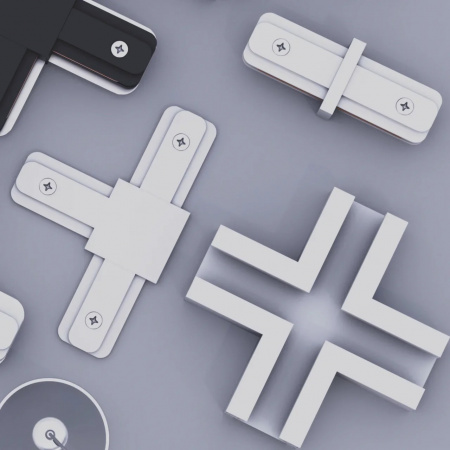 Трековая система серии CITY 2TRA | WHITE 1000x34x19mm | 220V