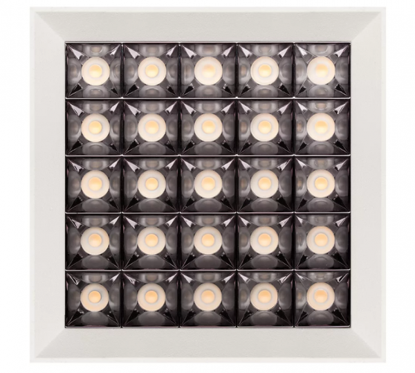 Св-к накладной WINDOWS 50W 25x2W OSRAM CRI90, DW 4000K, KEGU драйвер, White 119х119х78 mm