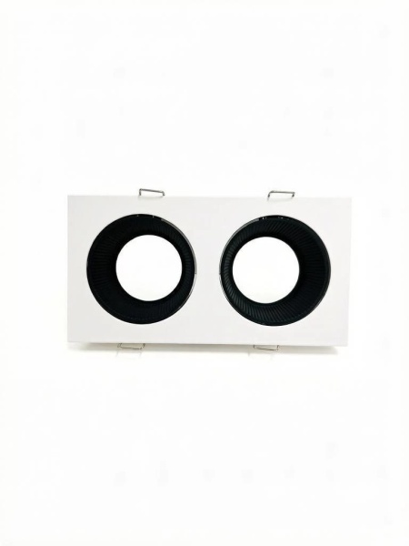 Светильник встраиваемый CITY DLW 2xMR16 WHITE/BLACK | 170x90 (150x75)xH45mm Electroplating
