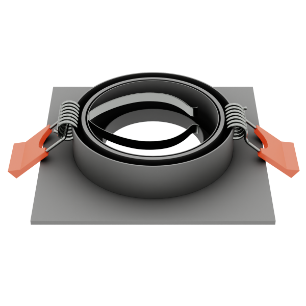 Светильник встраиваемый CITY DL X1 MR16 ALU CHROME | 92х92(75)x25mm