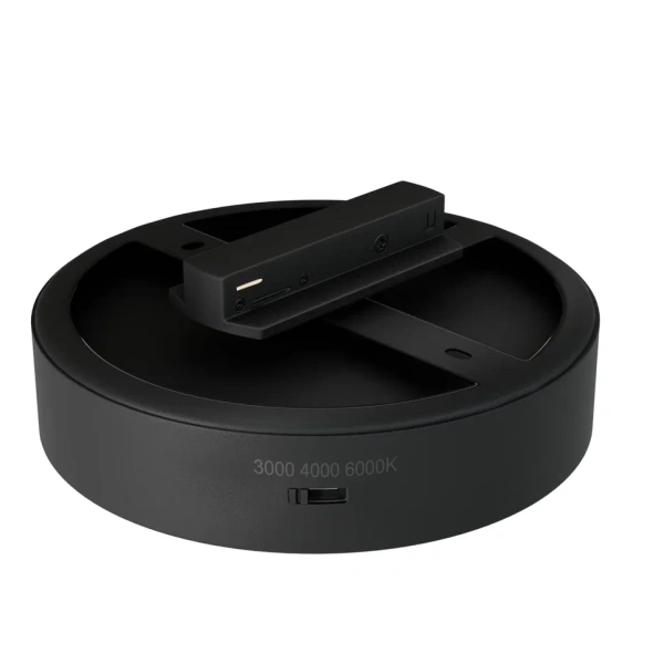 Трековый светильник RONDO 15W D143x30mm 3000К/4000K/6000К 2TRA | Черный корпус