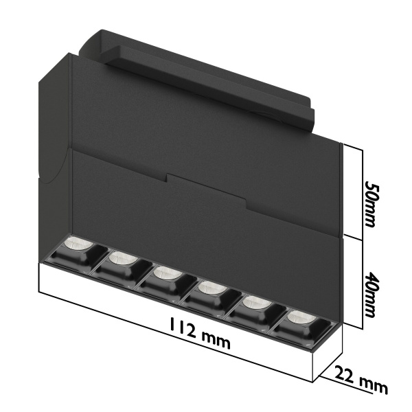 Светильник BLACK BOOK 6W OSRAM 36° DW/4000К, Черный корпус 2TRA