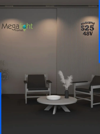 Угловой соединитель профиля для натяжных потолков MAGNETIC S25 200х200mm