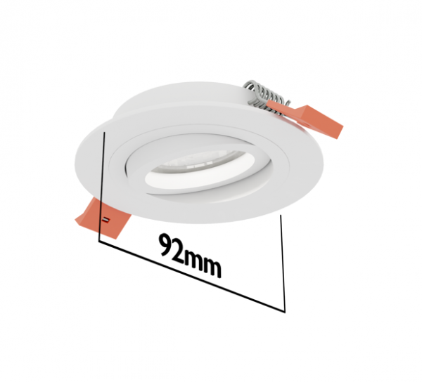 Светильник встраиваемый CITY DL X1 MR16 ALU WHITE | Ø92(77)x25mm
