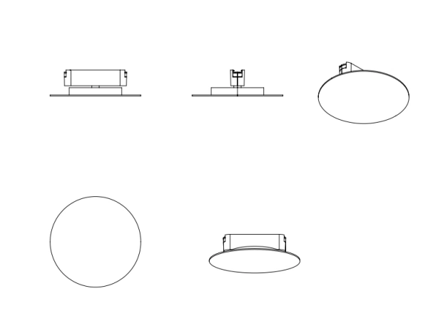 Трековый магнитный св-к MAGNETIC H4 24V 6W 120° 3000К/4000K/6000К OSRAM | Black Ø168х48mm