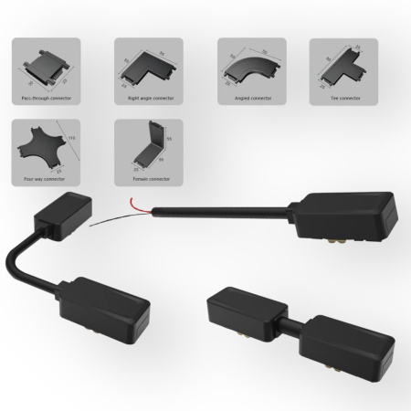 Т- соединитель потолок-потолок для шинопровода H5 Black