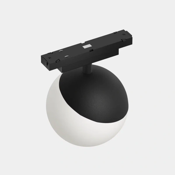 Светильник RONDO MAGNETIC S25 48V 10W 180° CRI90 OSRAM 3000K | Черный корпус Ø100х100 mm