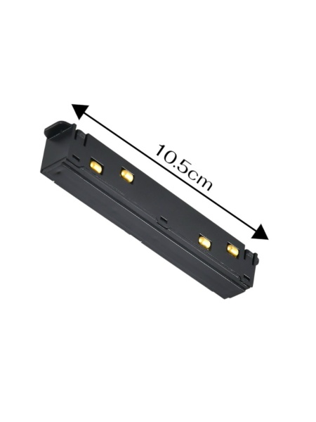 Коннектор прямой с шариковым  фиксатором для шинопровода S20 4TRA 48V 105mm, Чёрный