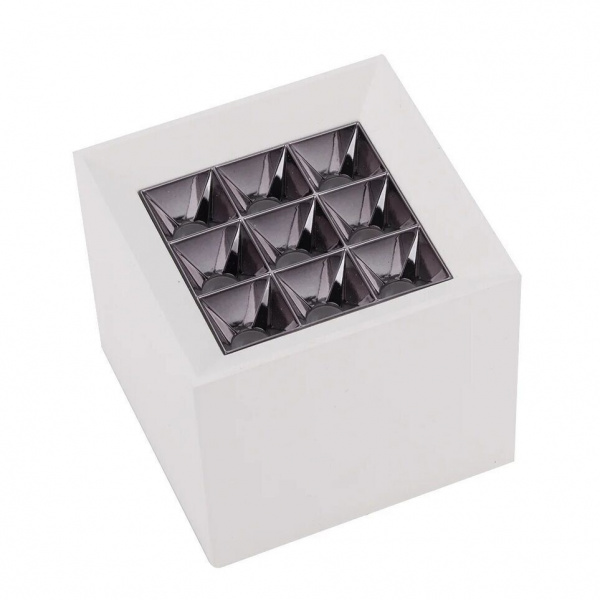 Св-к накладной WINDOWS 18W 9x2W OSRAM CRI90, DW 4000K, KEGU драйвер, White 81х81х81 mm